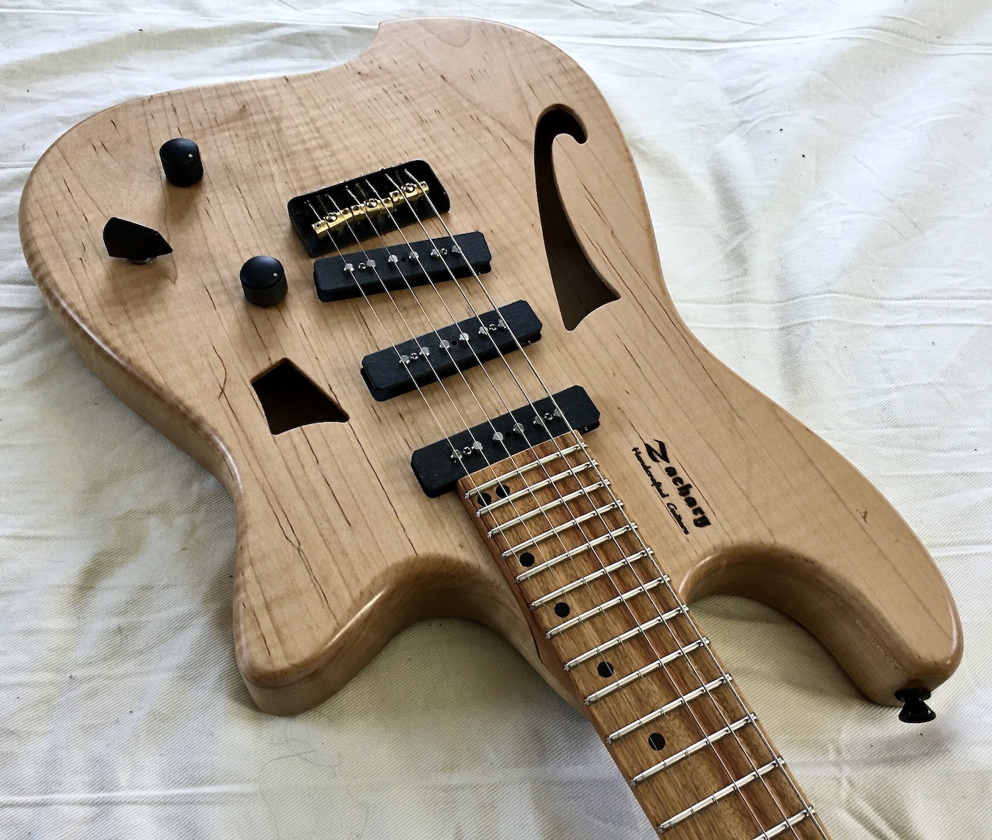 Fender hardtail strat hollowbody custom pickups